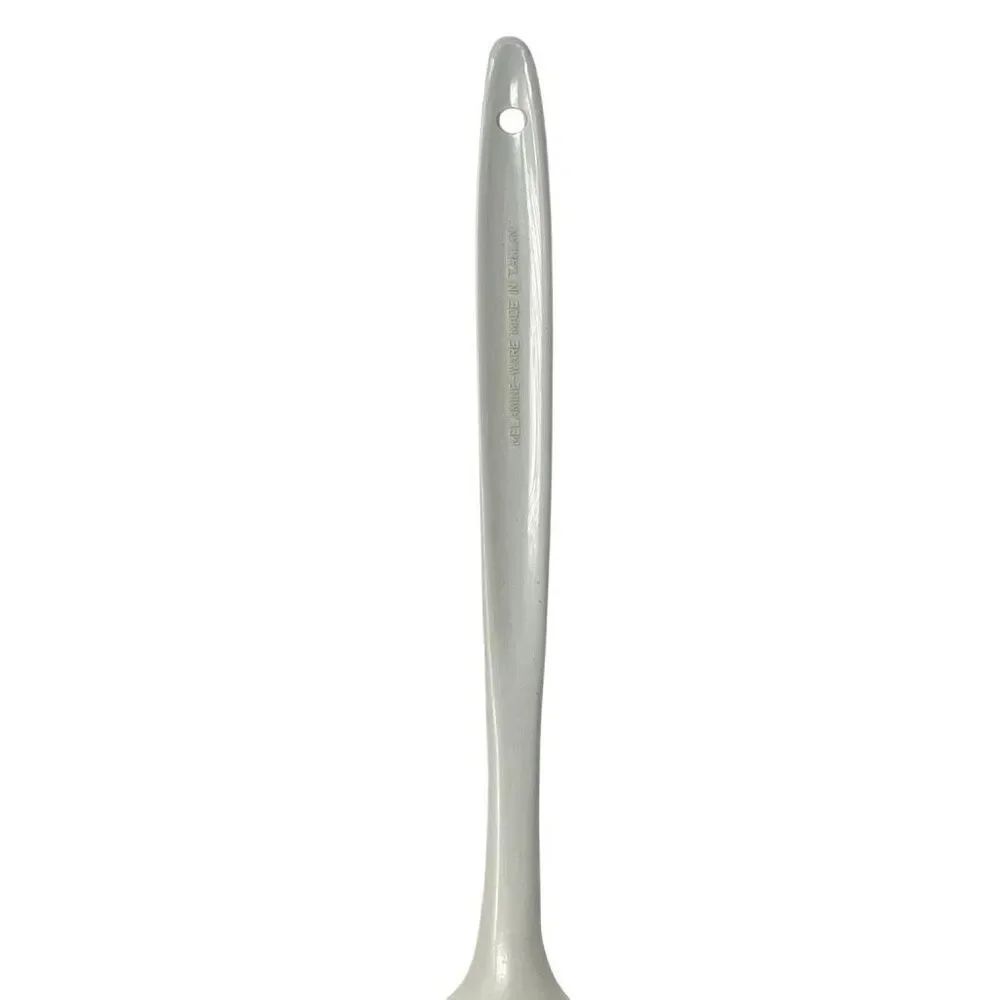 Melamine Ware White Slotted Spoon Vintage Kitchen Utensil Made In Taiwan Used
